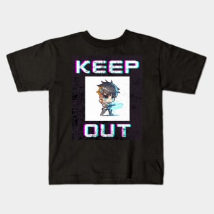 Keep Out - Anime Lover Game Sign Kids T-Shirt